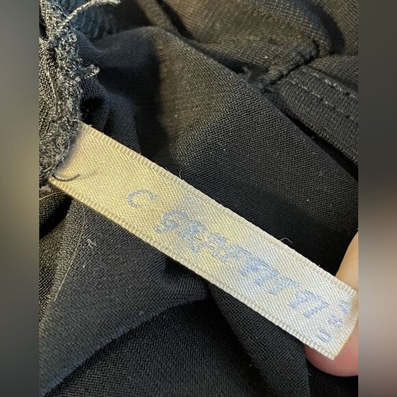 C Graffiti USA Drapes Neck Tunic Black S - Picture 4 of 4